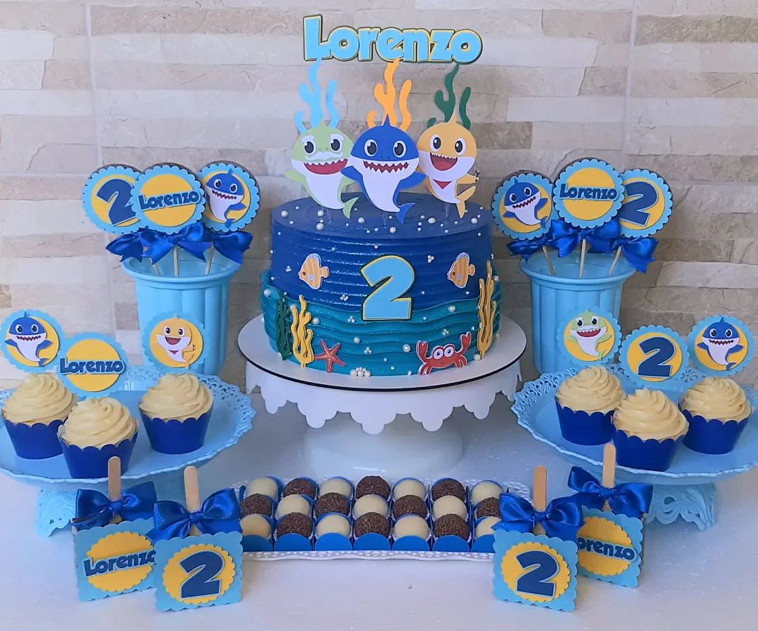 20 ideias de decoração para uma festa Baby Shark de arrasar!