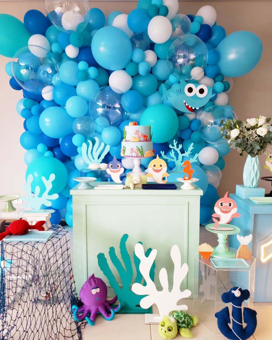 20 ideias de decoração para uma festa Baby Shark de arrasar!