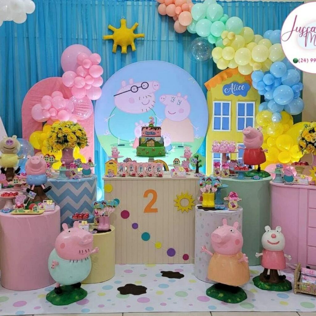 Peppa - casinha cores fortes - festa decoração em Promoção na Americanas