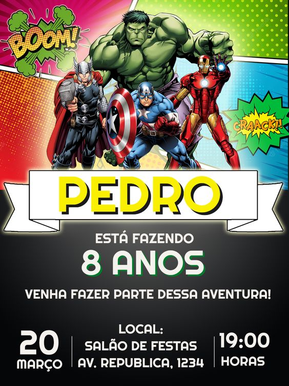 decoração vingadores 4