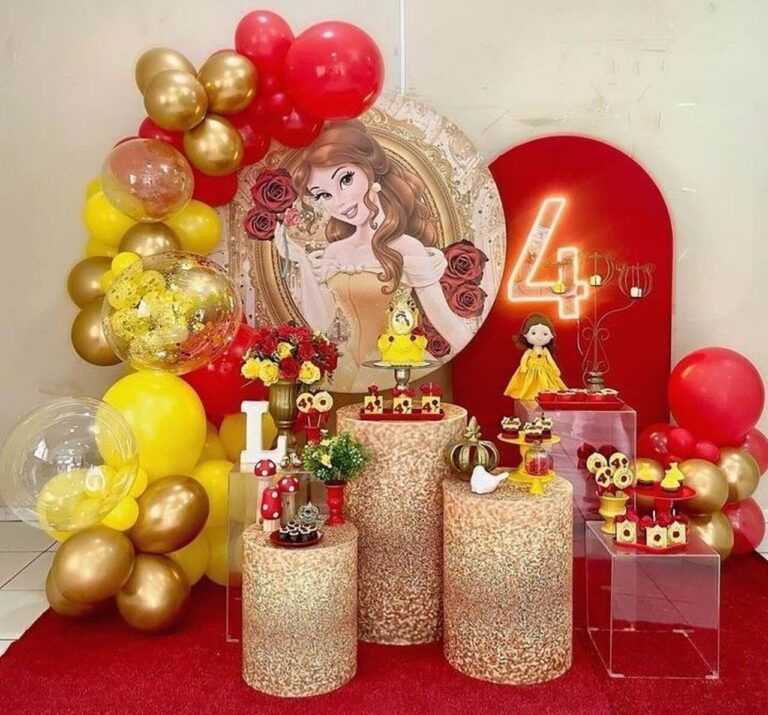 Festa Bela e a Fera: prepare uma decoração simples e encantadora festa bela e a fera 4